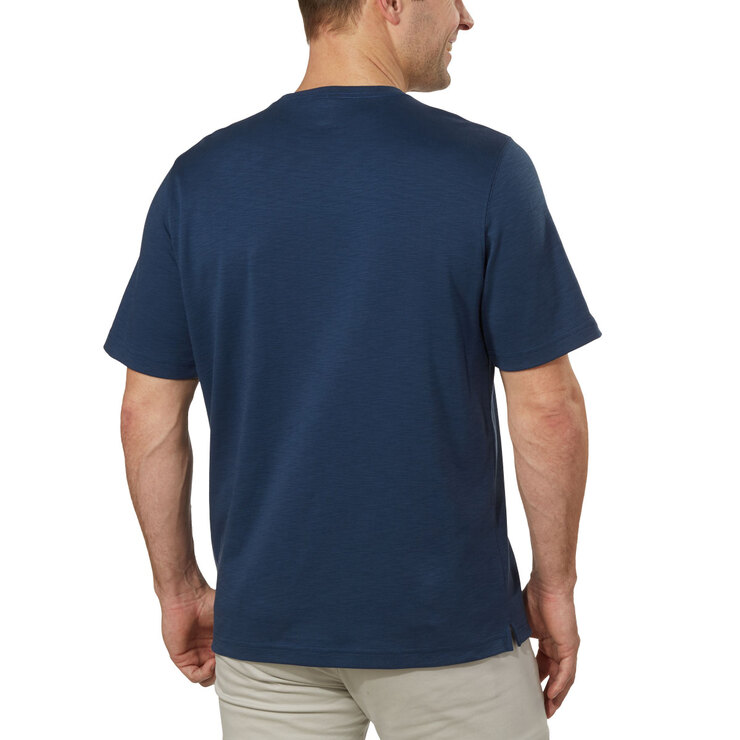 Kirkland Signature Men's Pima Cotton Slub T-Shirt in Blue | Costco UK