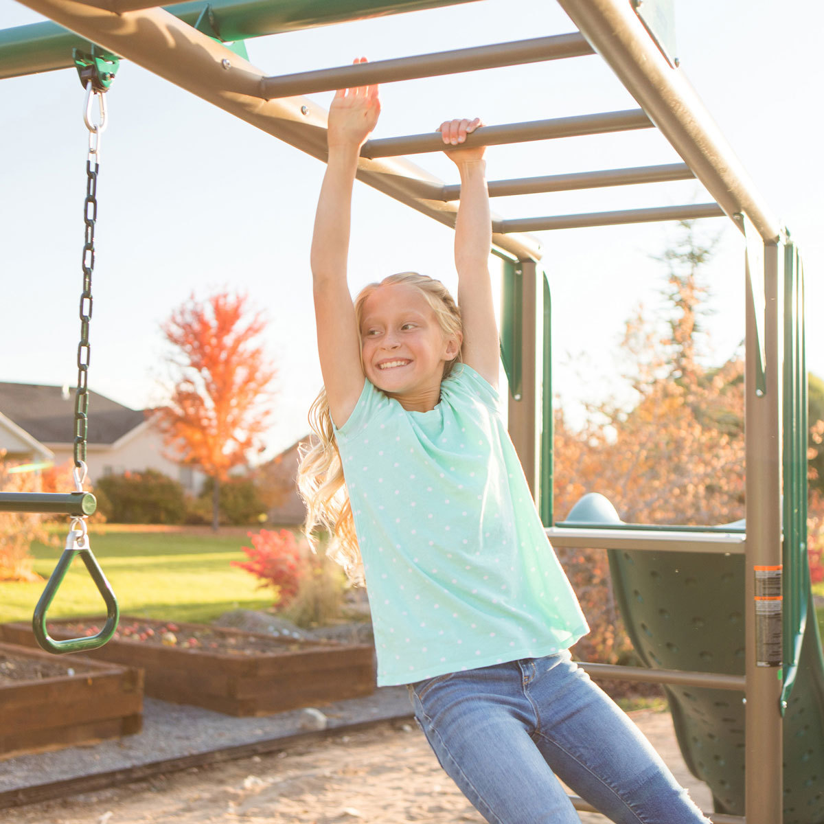 Lifetime Monkey bars with child playing