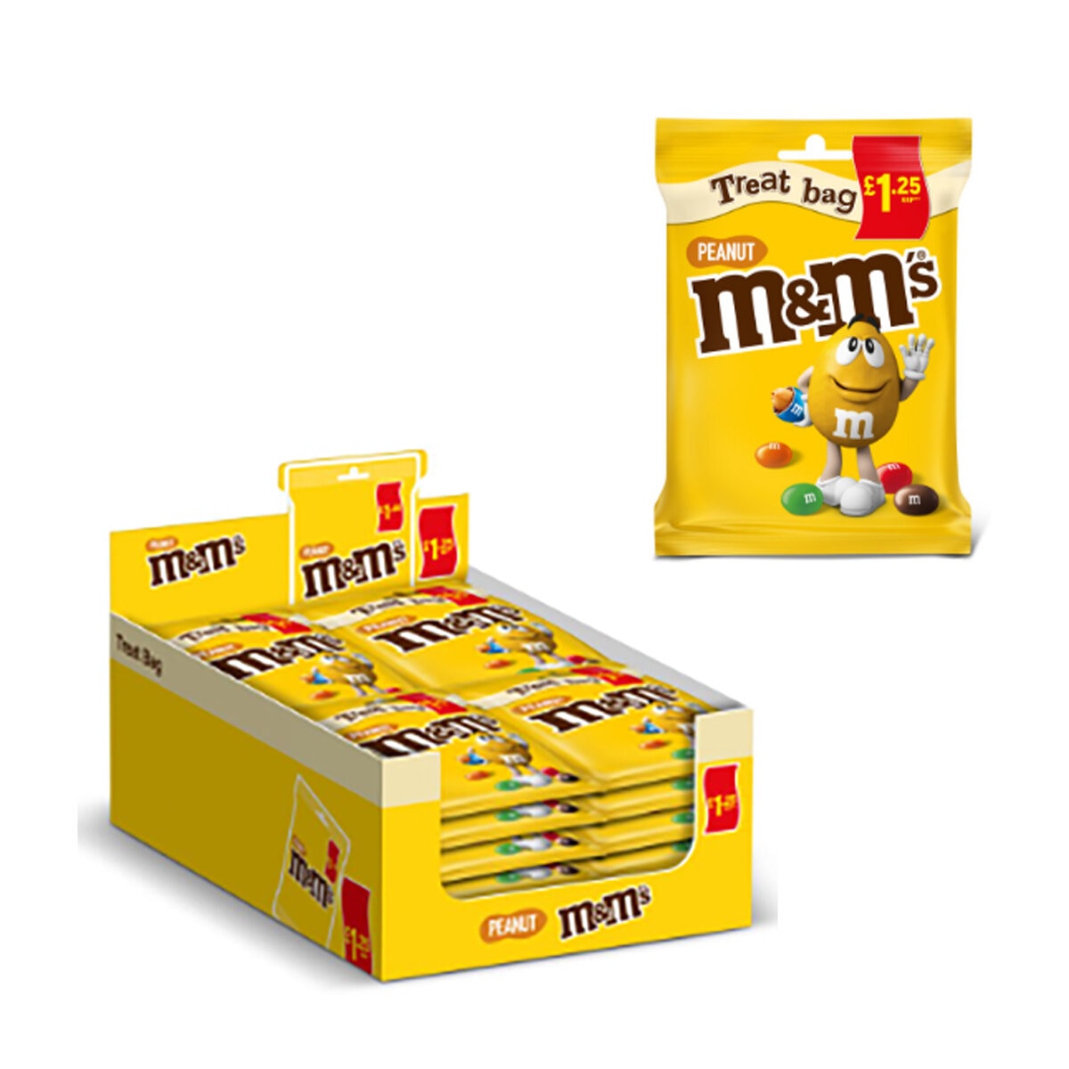 M&M Peanut £1.25 PMP, 16 x 82g