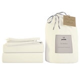 Panda Signature+ Bamboo Lyocell 320 Thread Count Bedding Set in 4 Sizes, Cream