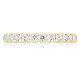 1.00ctw Round Brilliant Cut Claw Set Eternity Ring, 18ct Yellow Gold