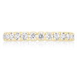 1.00ctw Round Brilliant Cut Claw Set Eternity Ring, 18ct Yellow Gold