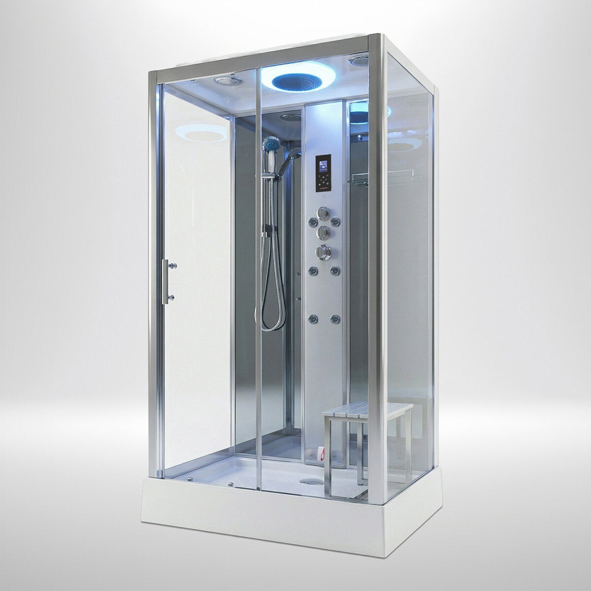 Insignia Diamond 1150 x 850mm Rectangular Steam Shower with Chrome Frame
