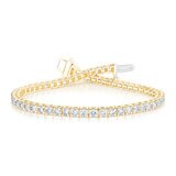 3.00ctw Round Brilliant Cut Tennis Bracelet, 18ct Yellow Gold