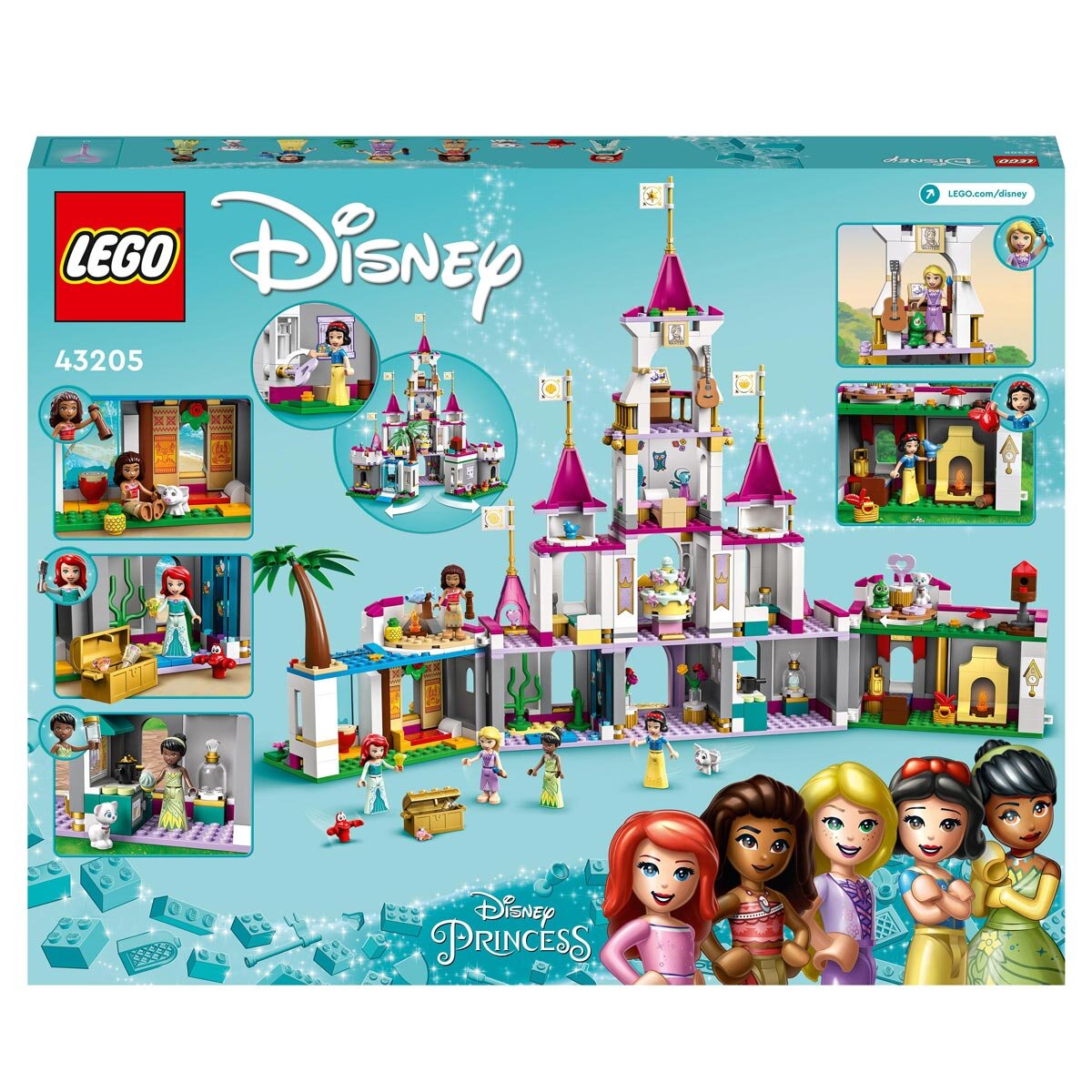 Buy LEGO Disney Princess Ultimate Adventure Castle Back of Box Image at Costco.co.uk