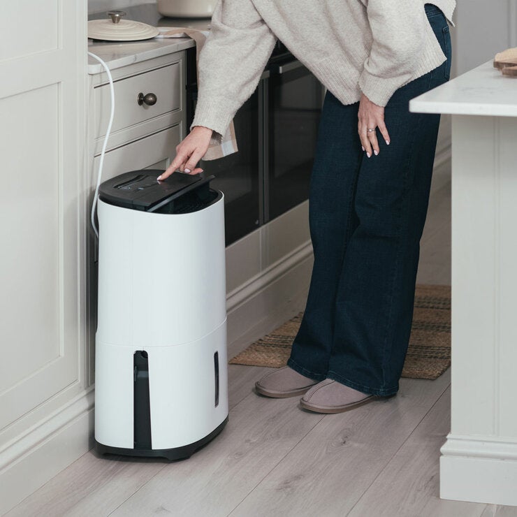 Lifestyle image of dehumidifier in the kitchen