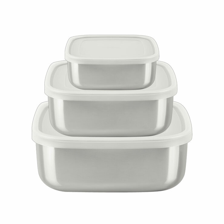 Tramontina Stainless Steel Food Storage set, 3 Piece