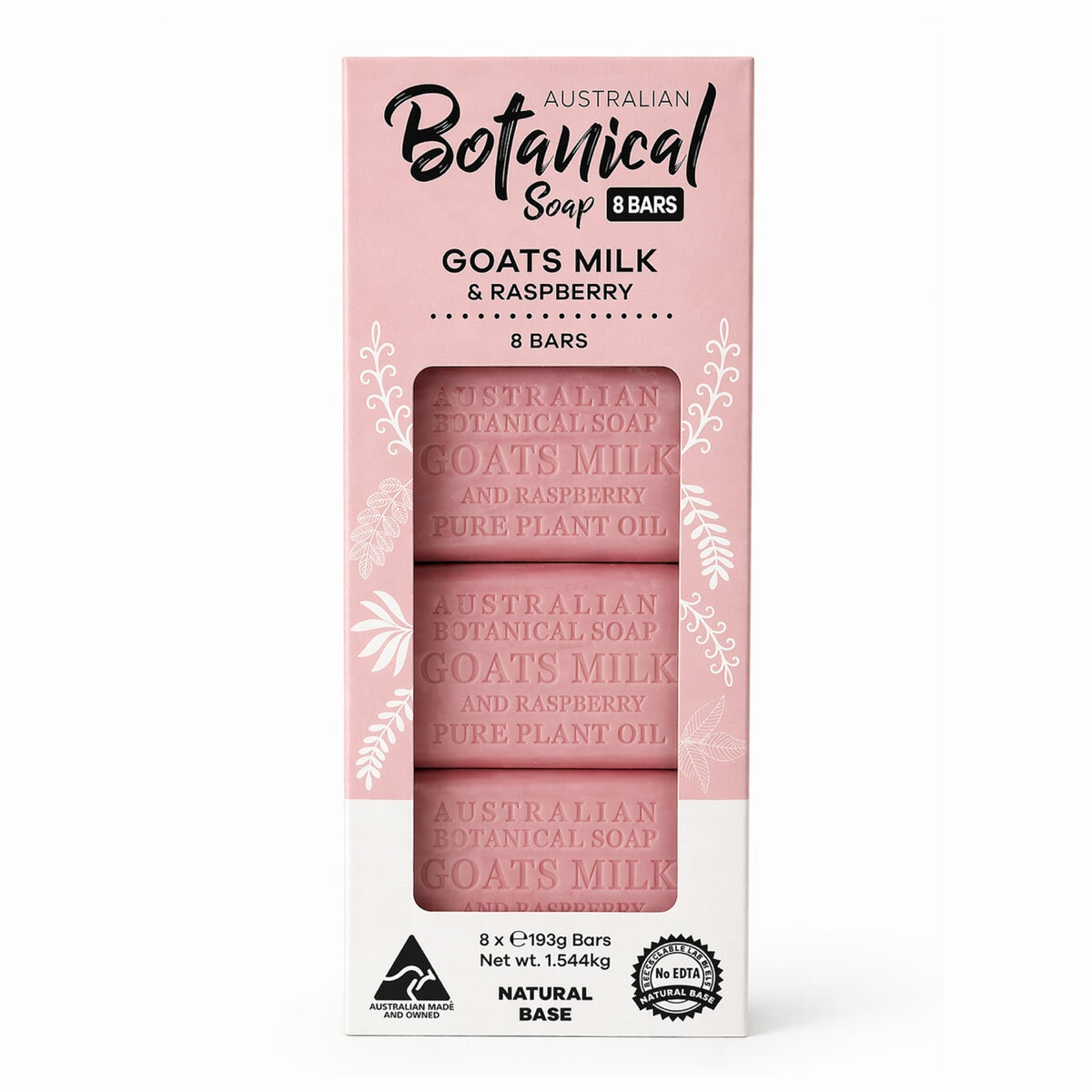 Australian Botanical Soap Bar, 8 Pack in 4 Varieties