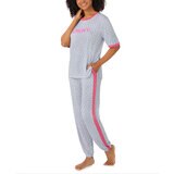DKNY Ladies Short Sleeve Tee & Jogger Lounge Set in Grey