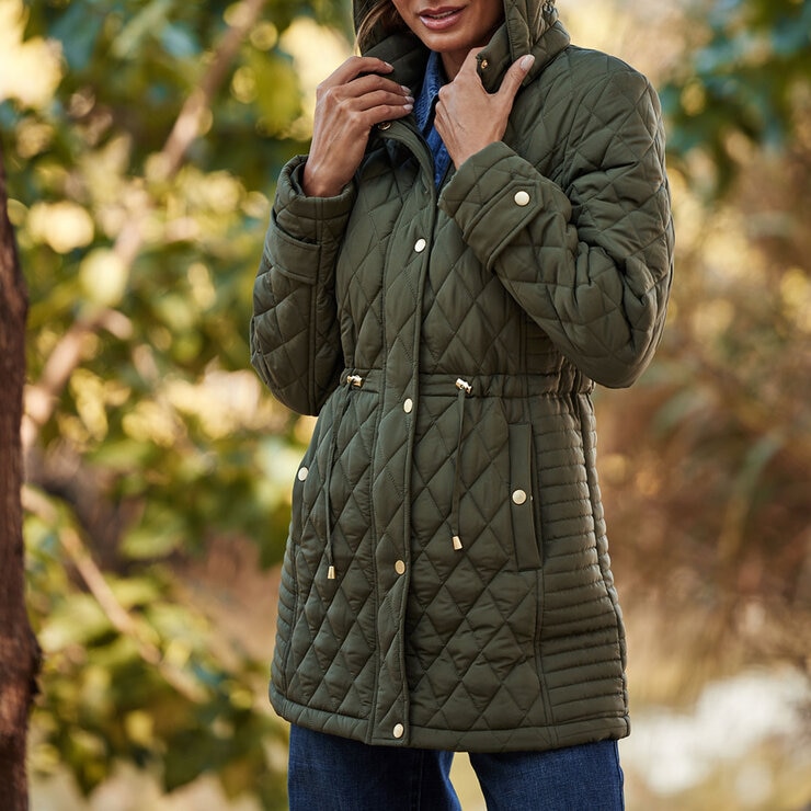 Weatherproof Women's Quilted Jacket in Olive