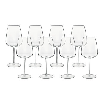Luigi Bormioli Talismano Crystal Bordeaux Glasses, 8 Pack