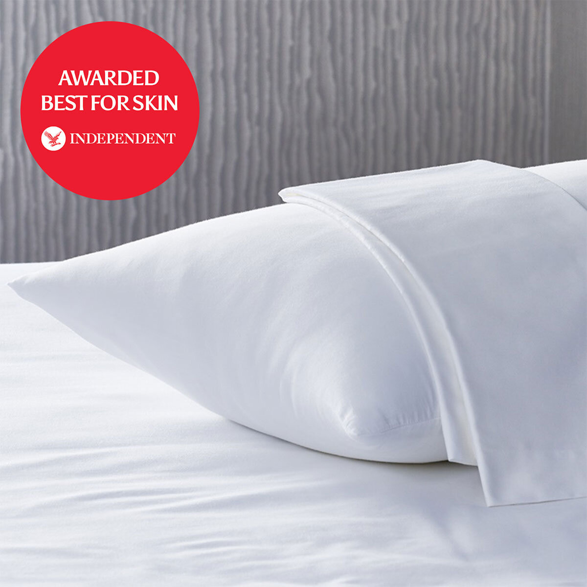 Luff 700 Thread Count 100% Organic Bamboo Pillowcases 2 Pack White