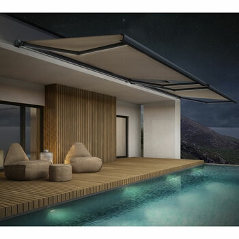 Olympus LED Awnings Hera Outdoor Patio Awning up to 2m Projection, Delivery Only