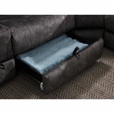 Corner Fabric Grey Underseat Drawer Corner Fabric Grey Underseat Drawer