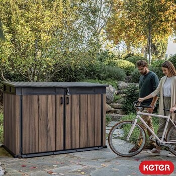 Keter Rosewood Horizon 6ft 3" x 3ft 7" (1.9 x 1.1m) Horizontal 2,020 Litre Storage Shed