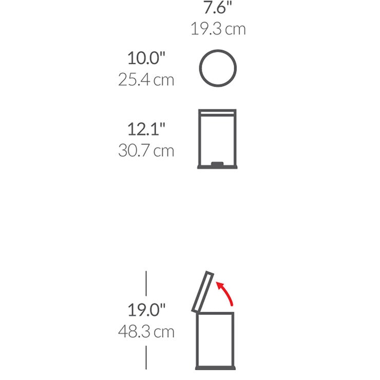simplehuman 55L Pedal Bin & 4.5L Pedal Bin Costco UK