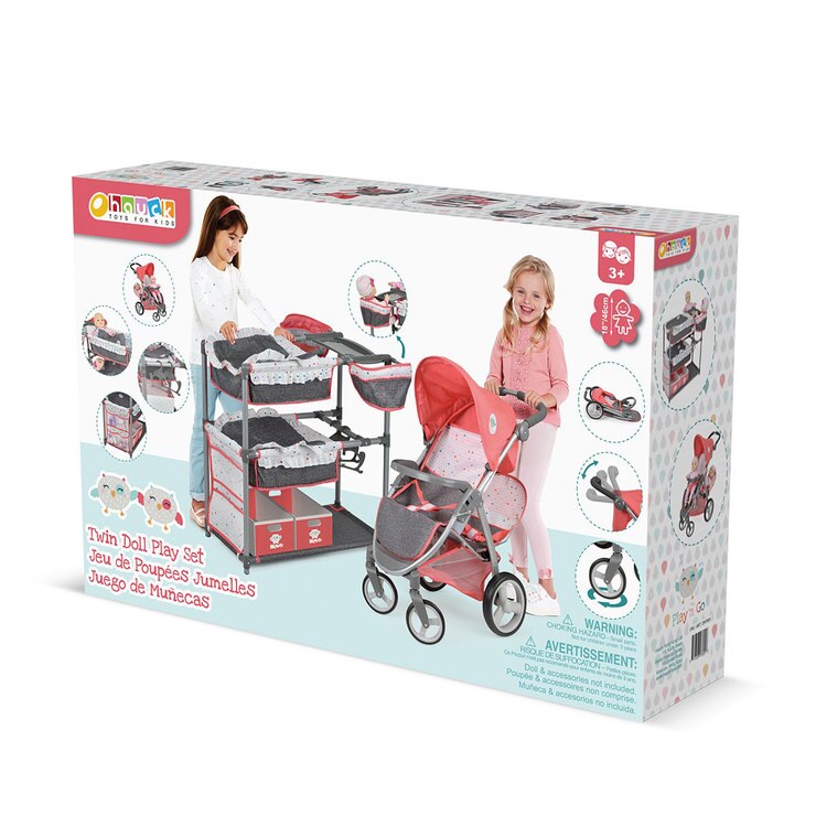 Hauck Play 'N' Go Twin Doll Play Set Stroller And Play Center (3+ Years