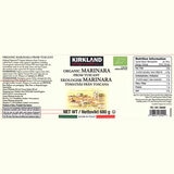 Kirkland Signature Organic Marinara Sauce, 3 x 680g