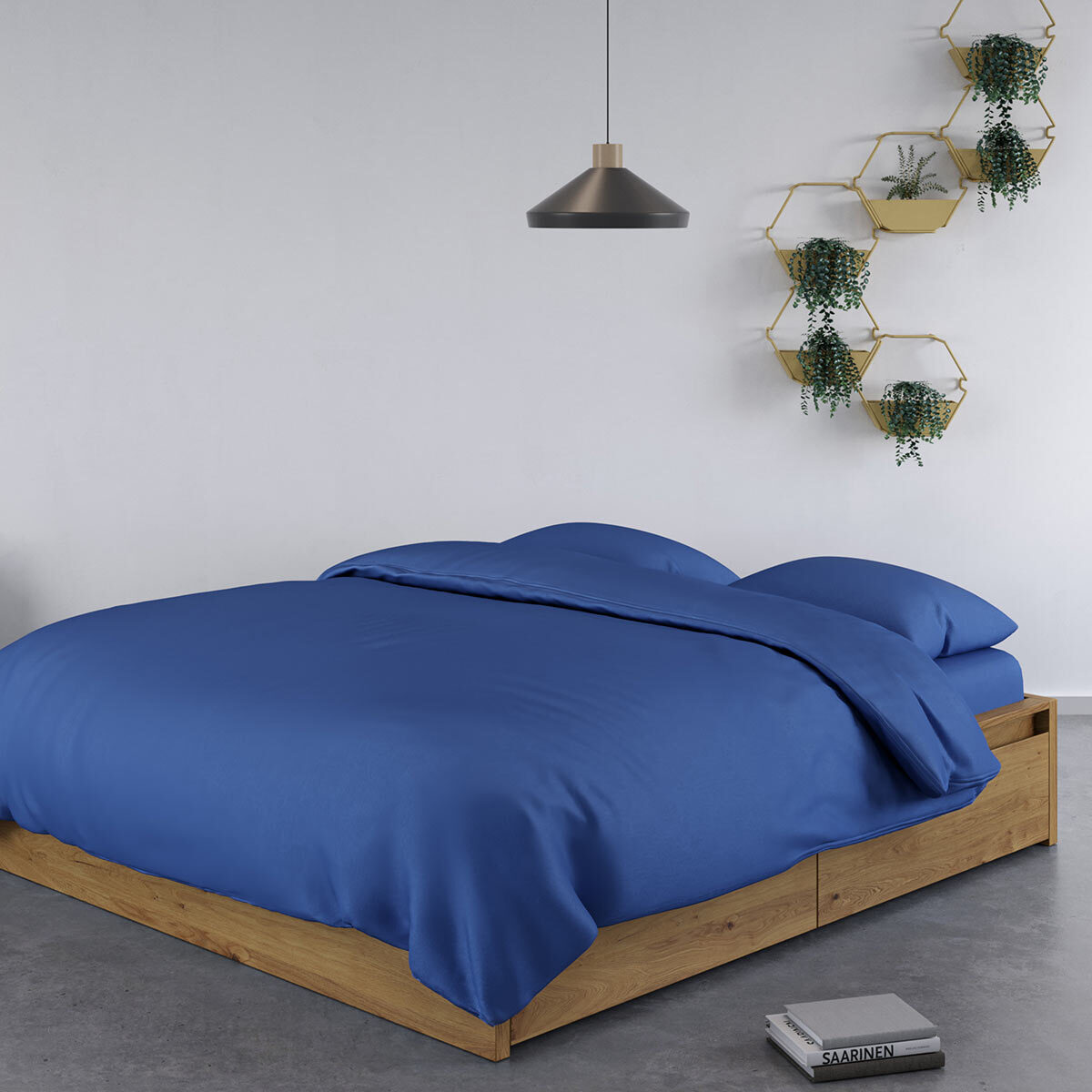 Panda 100 Bamboo Duvet Cover Set, Deep Sea Navy in 4 Sizes Costco UK