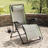 Timber Ridge Zero Gravity Folding Lounger with Side Table