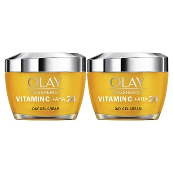 Olay Regenerist Vitamin C + AHA24 Day Gel Face Cream, 2 x 50ml