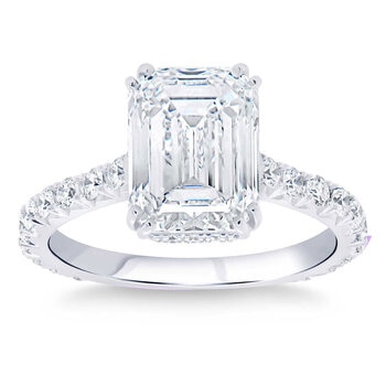 5.23ctw Emerald Cut Diamond Ring, Platinum