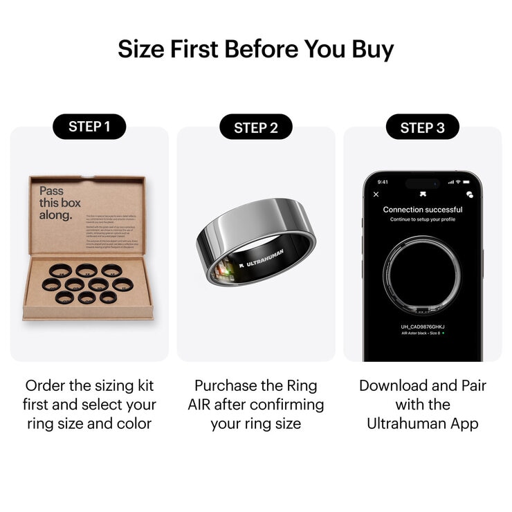 Buy Ultrahuman Ring AIR Space Silver, Size 9 at costco.co.uk Buy Ultrahuman Ring AIR Space Silver, Size 9 at costco.co.uk