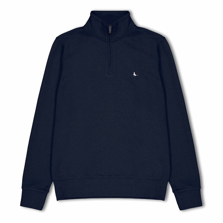 Jack Wills Men's Barchester 1/4 Zip Sweatshirt in Navy