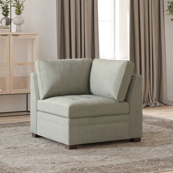 Thomasville Tisdale Beige Fabric Corner Chair