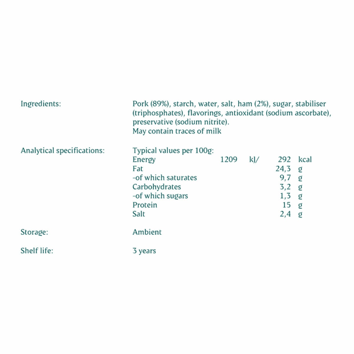Ingredients Information