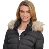 Andrew marc down coat with fur trim hood top