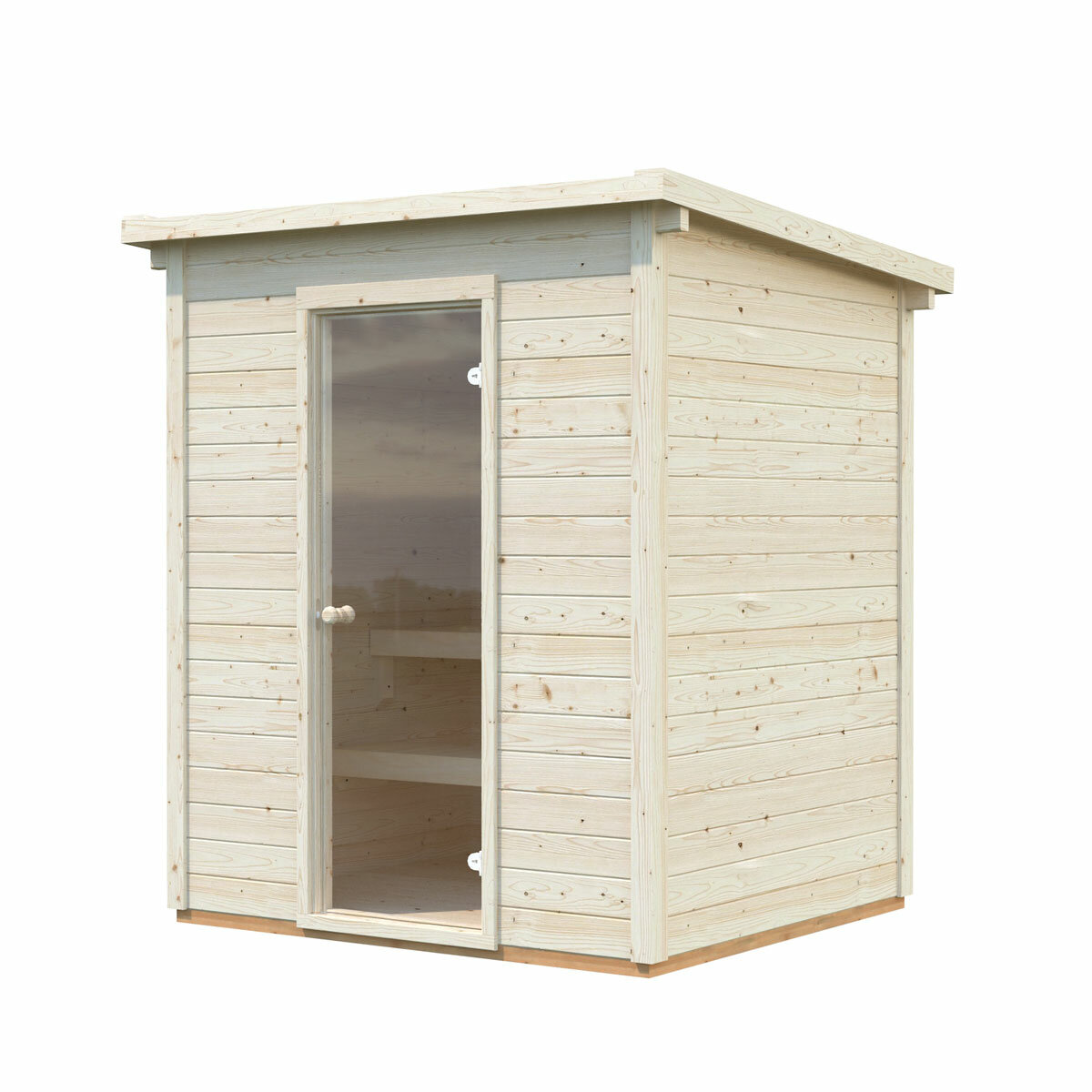 Eir (2,6m2 | 2,2x1,8m |44mm) Compact Garden Sauna Set Eir (2,6m2 | 2,2x1,8m |44mm) Compact Garden Sauna Set