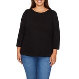 Kirkland Signature Ladies Boatneck Tee in Black