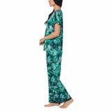 Carole Hochman 3 Piece Pyjama Set In Tropical Green