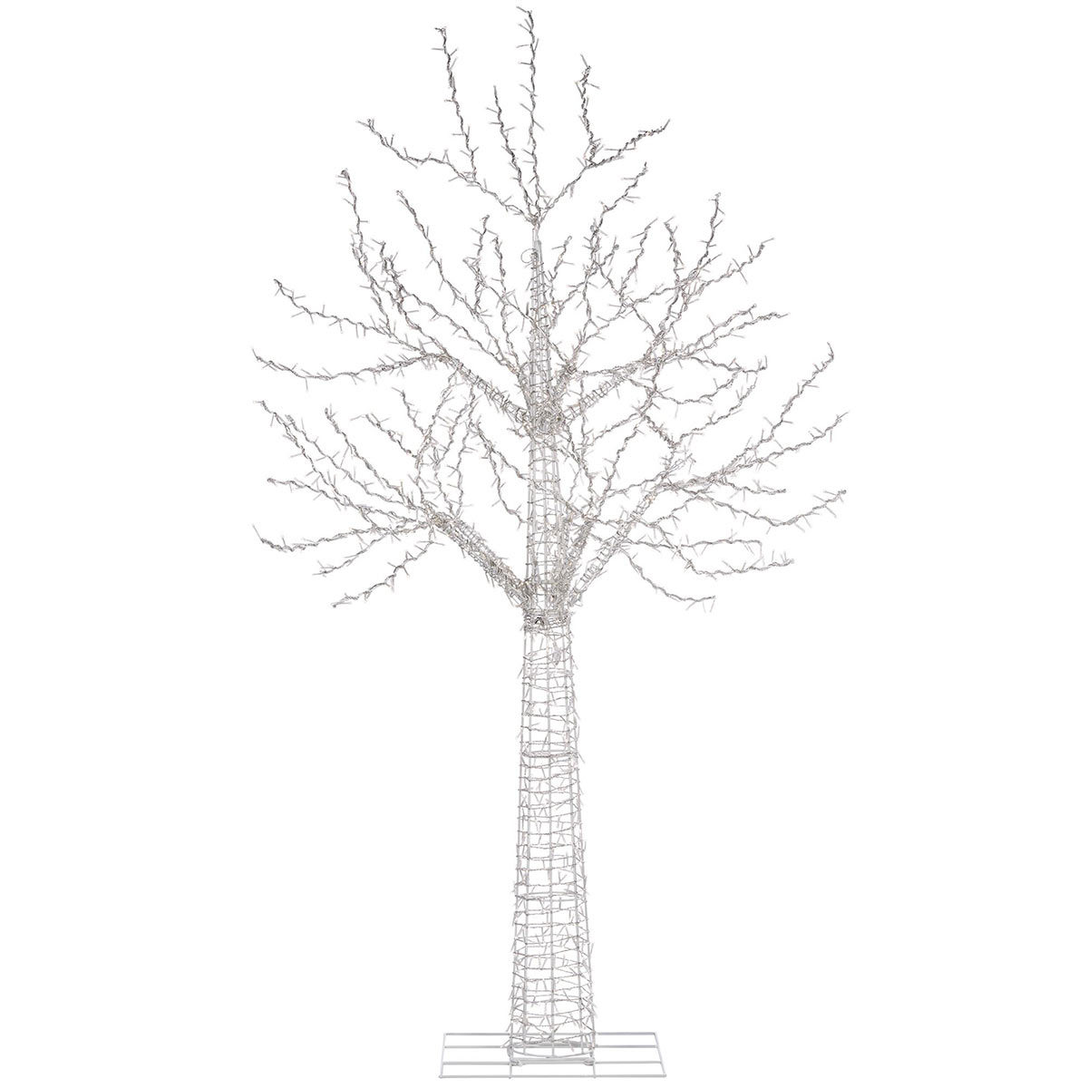 View of Fully Lit tree on a white background