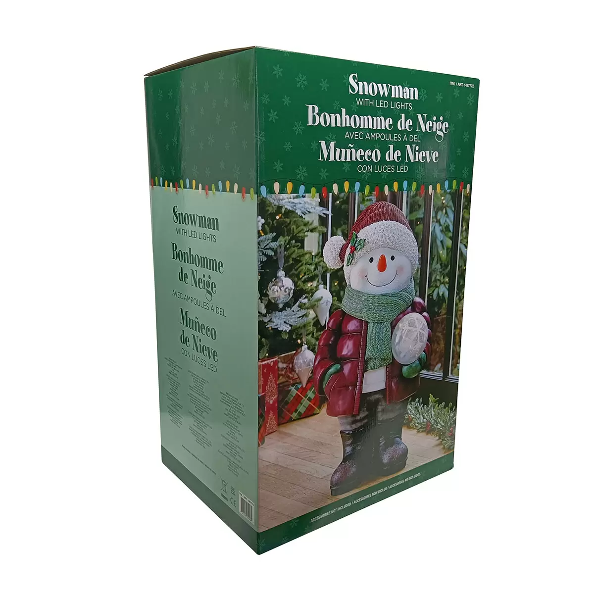 Buy Snowman Greeter with Glass LED Ball Box Image at Costco.co.uk