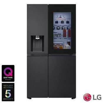 LG GSXE81EVBE Side by Side Smart Fridge Freezer With InstaView, E Rated in Black