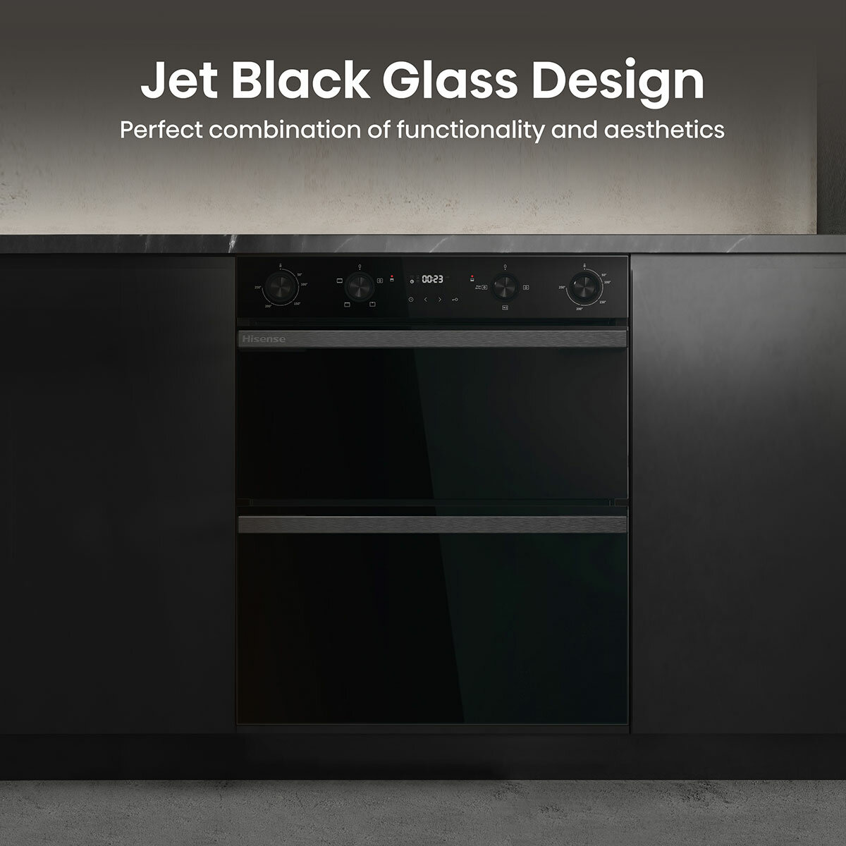Hisense Hi6 BUD714221CDBG Electric Built-Under Double Oven, A Rated in Black