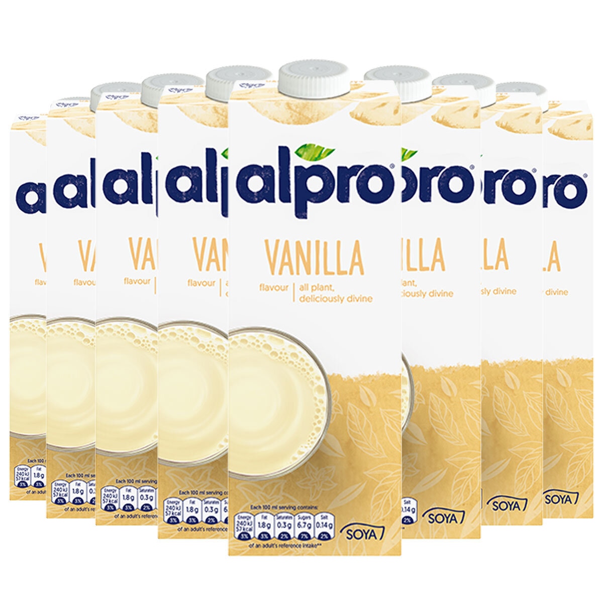 Alpro Soya High in Proteins Drink, 100% Plant-Based, Lactose Free - 1L :  : Grocery