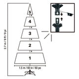 9ft ( 2.7m ) Pre-Lit Aspen Artificial Christmas Tree With 2,700 Colour-Changing Radiant Micro Twinkle LED Lights