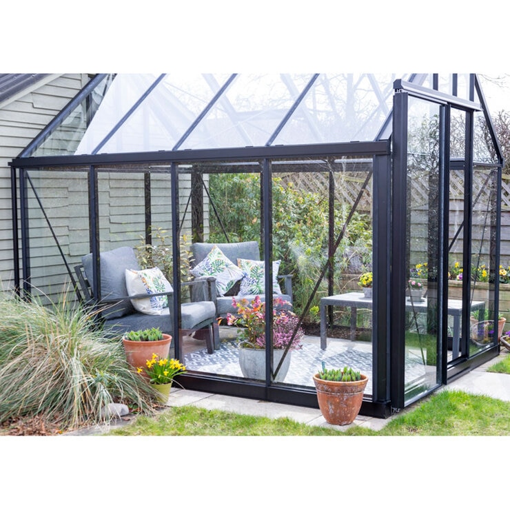 Janssens Liege 7ft 7'' x 10ft 1'' (2.4 x 3.1 m) Aluminium Greenhouse Package