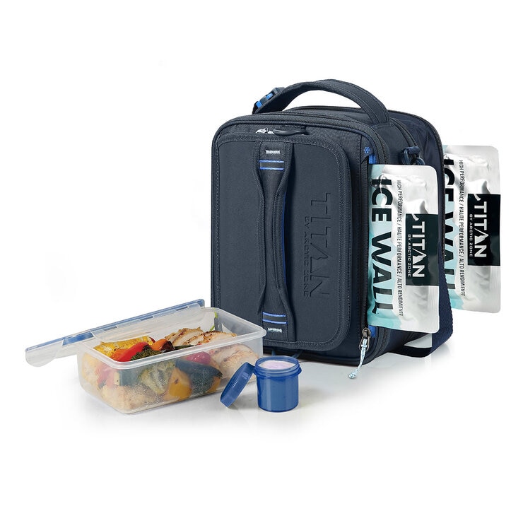 Titan Expandable Lunchbox with Ice Walls in Navy