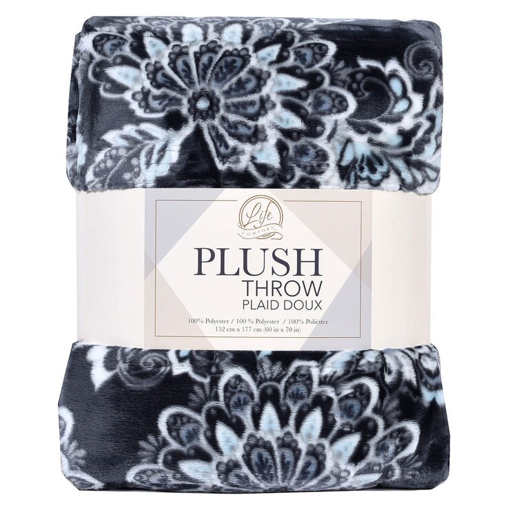 Life Comfort Plush Throw in 5 Styles, 152 x 177 cm Costco UK
