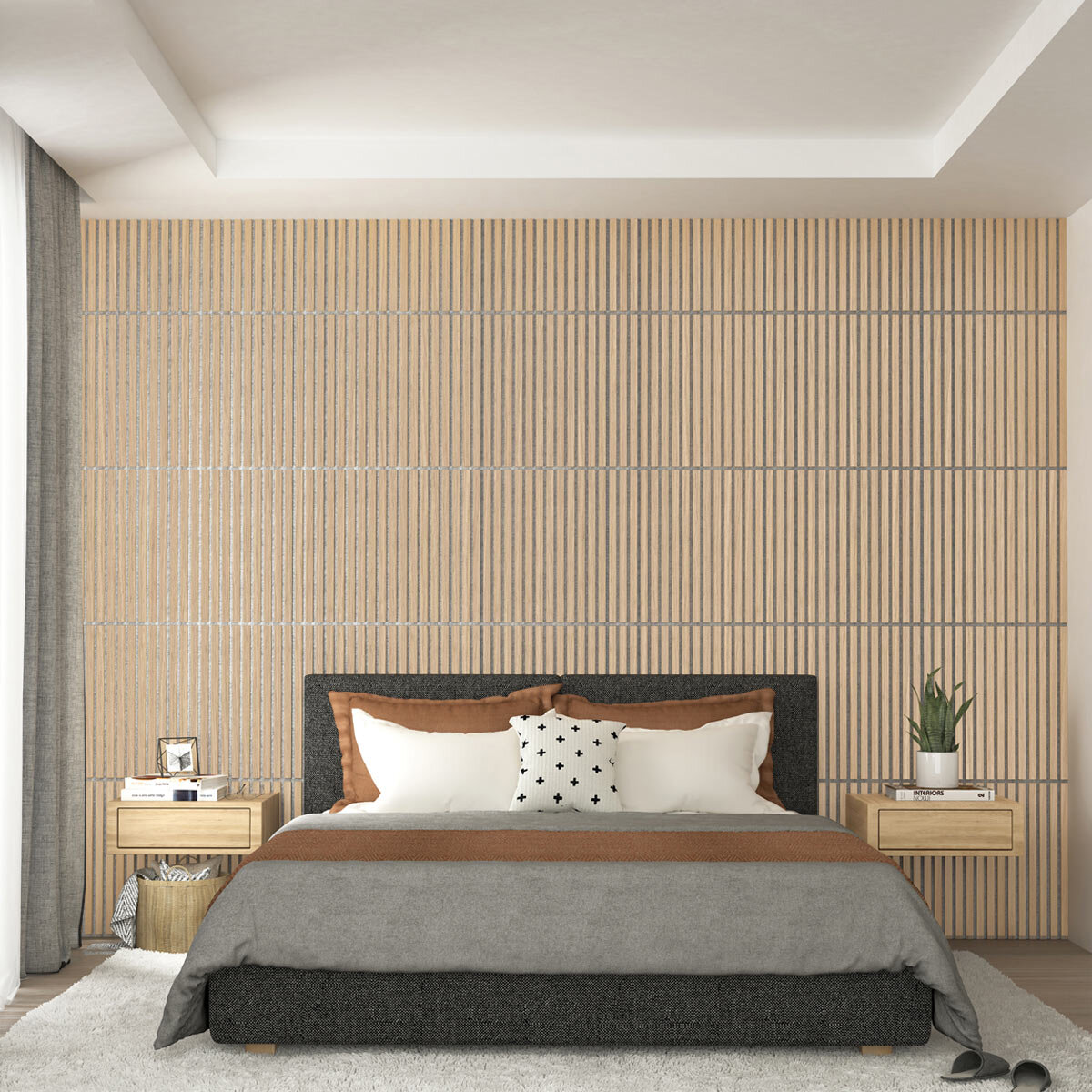 Artika Sonolok Acoustic Wall Panel Set in Oak & Grey, 4 Pack