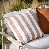 Yard Hayle Rust Striped Indoor Outdoor Cushion, 50 x 50 cm
