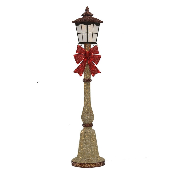 7ft (2.1m) Single Lantern Head Lamp post with 150 LED Lights