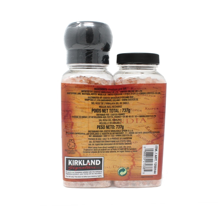 Kirkland Signature Pink Salt Grinder with Refill, 737g Costco UK