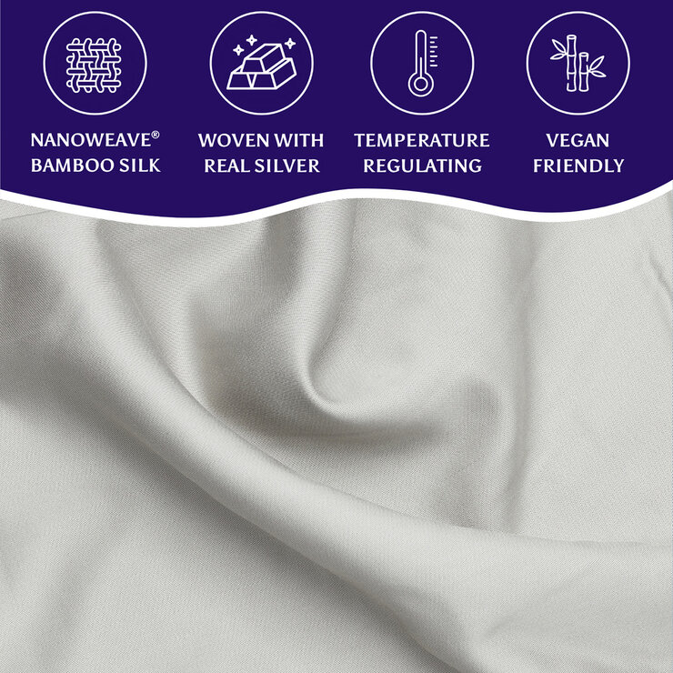 Light Grey Silverlining Pillowcases Features