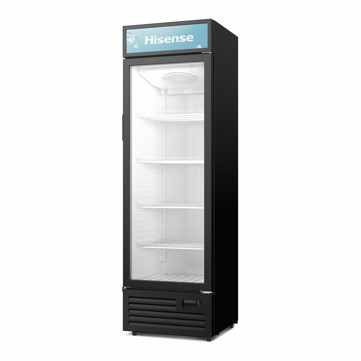 Hisense CPC381N7ABD, 343L Single Door Commercial Beverage Fridge, D Rated in Black