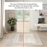 Glitz Ivory Border Runner, 69 x 229 cm